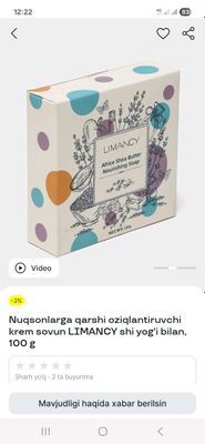 Oziqlanturuvchi sovun narxi 55,000 ming