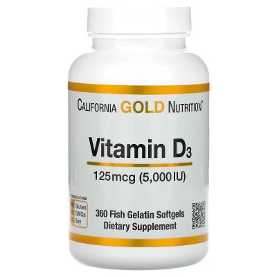 Витамин Д3 5,000 90 капс Калифорния Голд Vitamin D3 Америка Халол