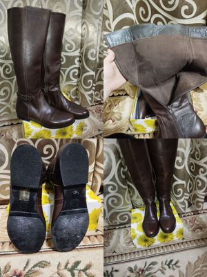 женские сапоги кожаные