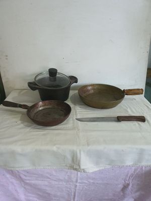 Казанчик Сковородка кухонный нож
