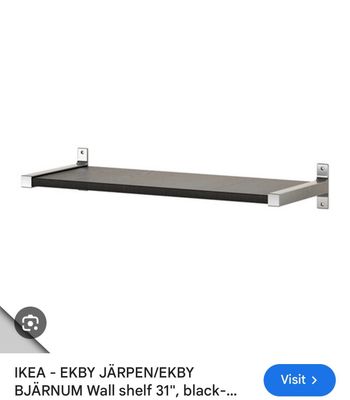 IKEA Полка на брекетах 79х19 цвет эспрессо