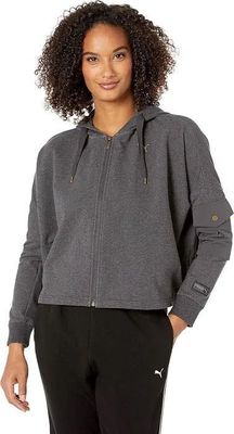 PUMA. Хлопковая oversize худи-толстовка женская