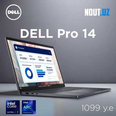 Dell Pro 14 Ultra 7-255U,32GB,512GB Магазин NOUT.UZ