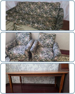 Срочно продаётся диван кресла и журнальный стол