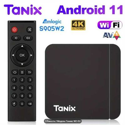 Tanix W2 4/32- Смартбокс, ТВ Бокс, ТВ Приставка, Android TV, Smart TV