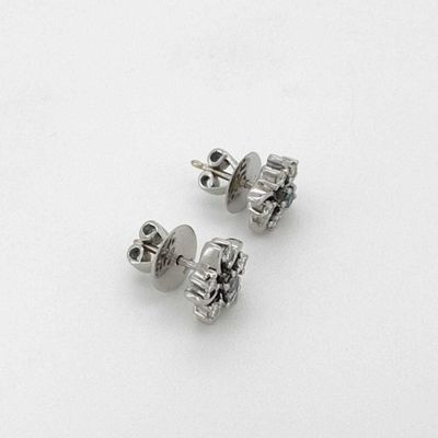 Золотые серьги (750 пробы) с бриллиантами