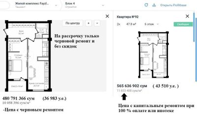 Ипотека, котлован! Новострой 2026г. 2/6/9, "студия", 47 м². Т/ц Компас