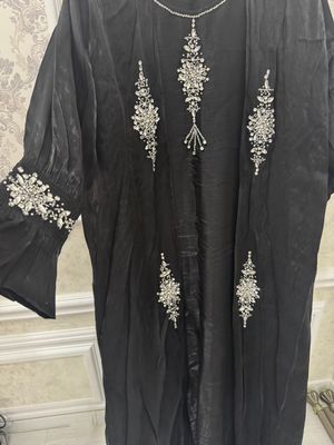 Dubay abaya organza material toshlari qo’l ishi