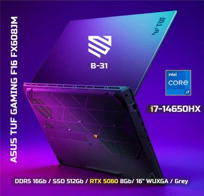 Asus Tuf Gaming F16 / I7-14650HX / 16Gb D5 / SSD 512Gb / RTX5060 8Gb