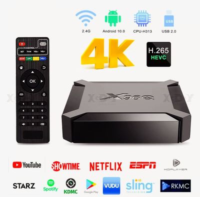 ТВ-приставка Смарт Android 10 Smart TV Box X96Q, 2 ГБ, 16 ГБ, 4К с HDR