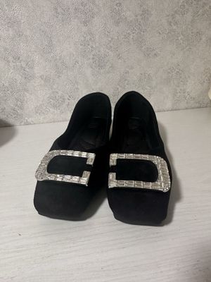 Замшевые балетки
