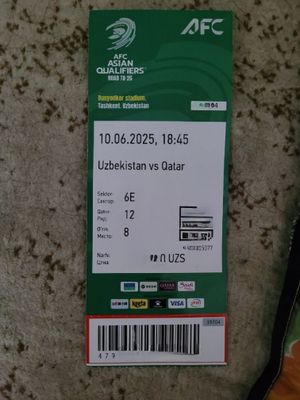 Bilet sotiladi Uzb Qatar