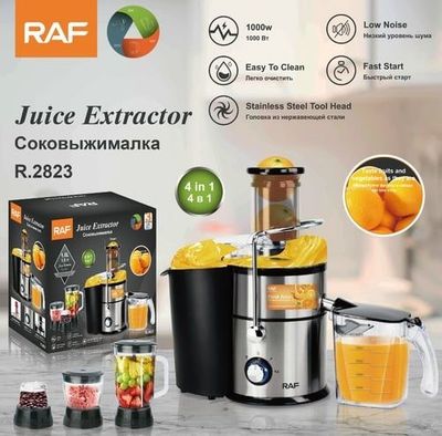 Доставка! RAF 4в1 Соковыжималка Блендер Чоппер Кофемолка Blender