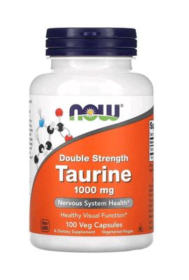 Now taurine Таурин двойной концентрации 1000мг 100 кап