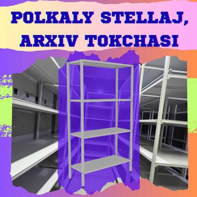 Polkaly stellaj, arxiv tokchasi Акция, метал архивный стеллаж