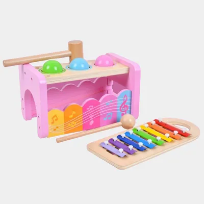 ксилофон и игра с молотком, 2в1