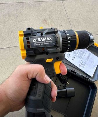 Шуруповёрт ZERAMAX X-Lock, 18v, 10mm, Аккумуляторная дрель.