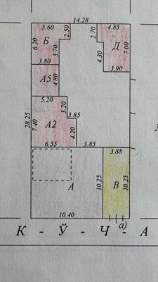 Бодомзор 4 соток прямоугольный участок Фасад 14,5*28