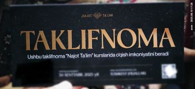 Najot Talim Taklifnoma