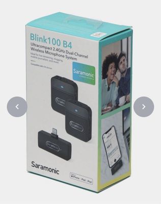 Saramonic Blink 100 B4 2 Kanalli 2.4 GHZ Simsiz Mifrafoni