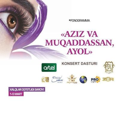 Konsert Aziz va muqadassan ayol dasturi