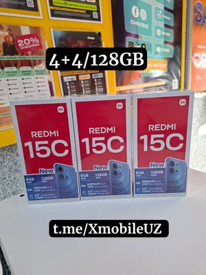 Redmi 15C 4+4/128GB yangi karobka