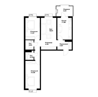 3-комнатная квартира, 76 м², Мирабадский район, Узбум, Перевушка
