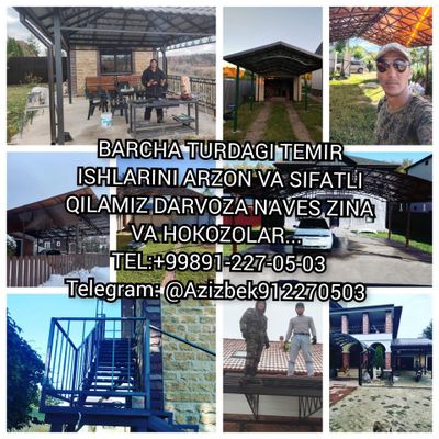 Barcha turdagi temir ishlarini arzon va sifatli qilamiz