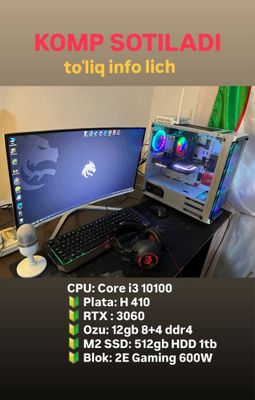 Igravoy keys i3-10100+rtx3060ti