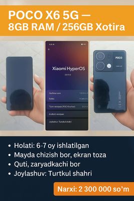 Smartfon Poco X6 5G