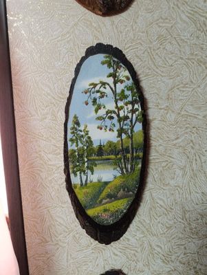 Картины на спиле дерева