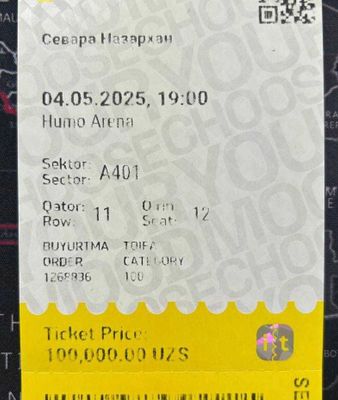 Sevara Nazarxon Konsertiga 2 ta bilet bor 100.000 dan sotiladi