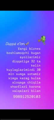 kelin liboslari sotiladi