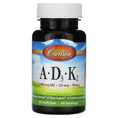 Vitamin A D K2 Carlson N60