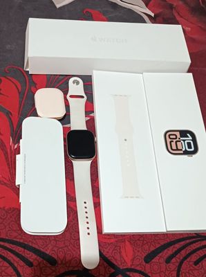 l watch series 10 ekran 46 rangi golden rose
