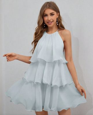 Нежное голубое платье из Шеина