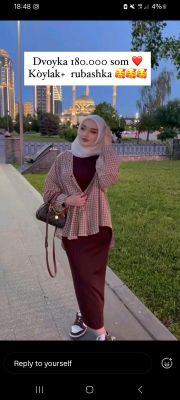 Dvoyka materiali  yumshoq xb xavo otkazadi koylagi uzun