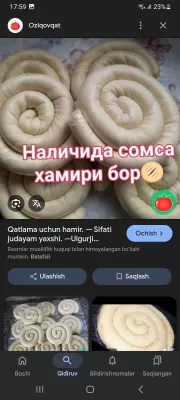 somsa xamiri sifatiga javob beraman