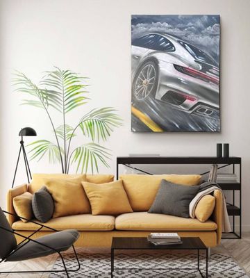 Картина с Porsche 80см х 60см