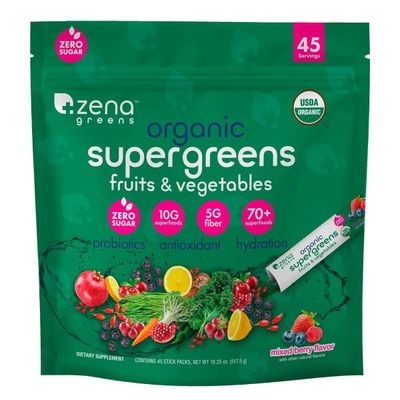 Антиоксидантная смесь с пребиотиками Zena USDA Organic Super Greens