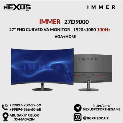 NEW IMMER 27 Curved 100Hz VA Panel FHD optom