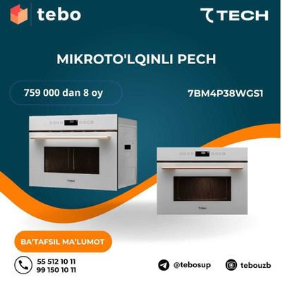 7TECH Mikroto'lqinli pech (7BM4P38WGS1) Muddatli to'lovga