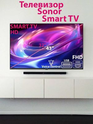 Телевизор Sonor Smart TV 32, 43и55 дюймов, с поддержкой Smart TV+BONUS
