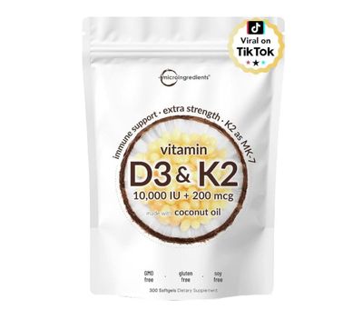Vitamin d3+k2 (10.000 iu) 300 va 180 taligi bor