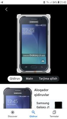 Samsung J1 ace xotira 8gb karobkasi bor