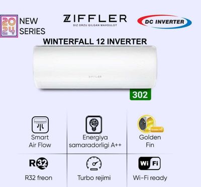 Кондиционеры ZIFFLER 12 с инвертором Оптовые цены + гарантия 3 Года