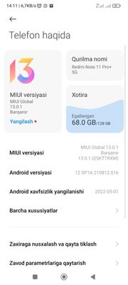 Redmi note 11 pro +5G