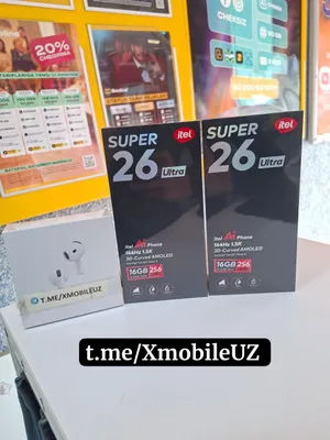 itel 26 Ultra 8+8/256GB, yangi karobka, 1 yil servis garantiya