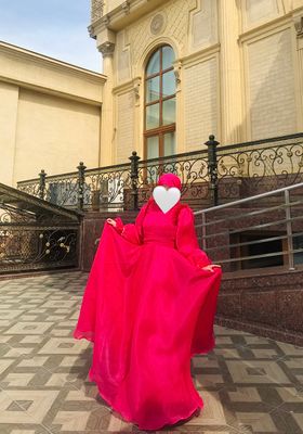 Вечернее платье из оригинальный ткани органза