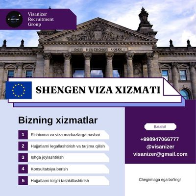 Shengen vizaga kerakli hujjatlarni professional tayyorlash xizmati